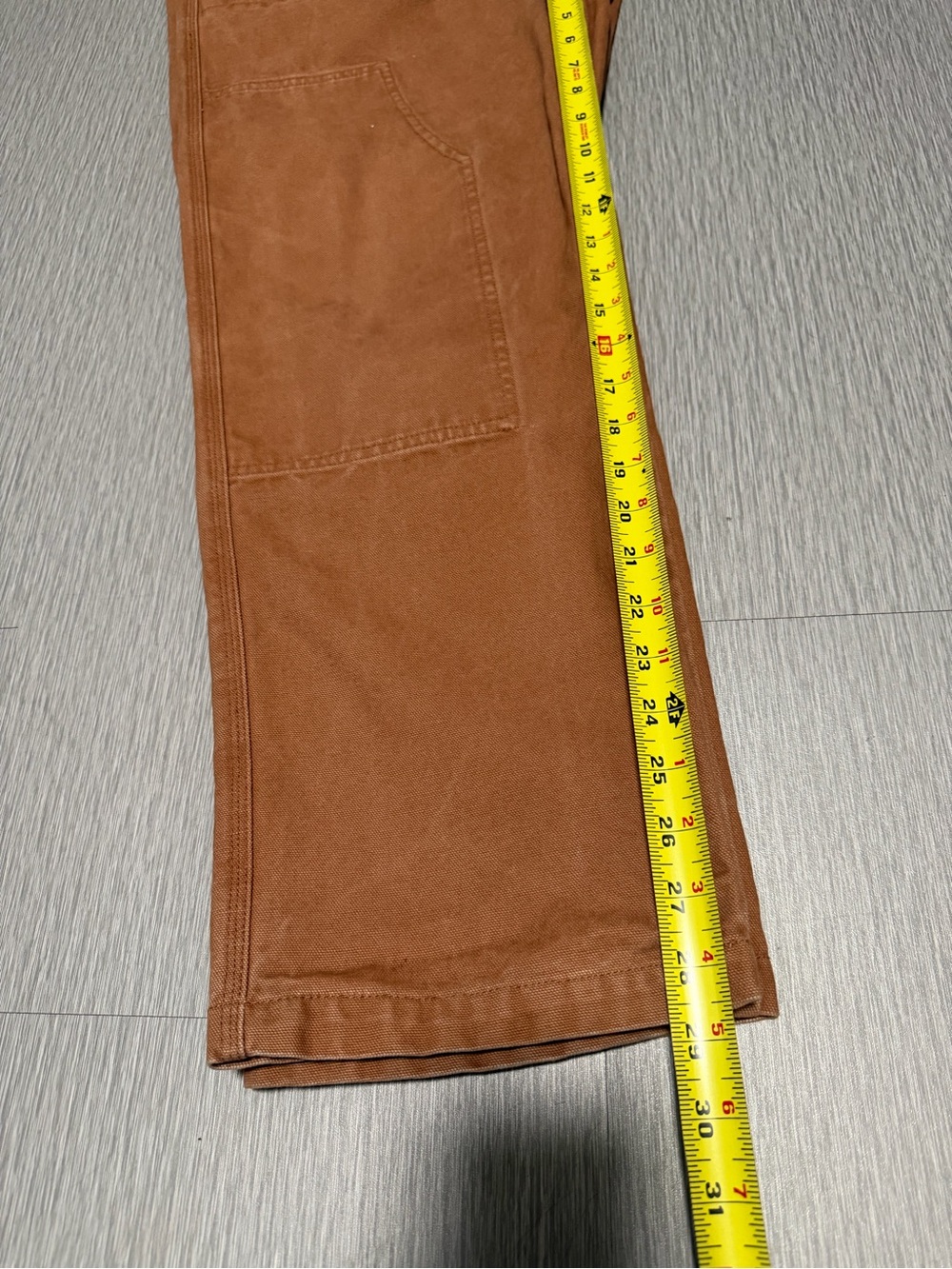 RVCA Men's Grounded Canvas Workwear Overalls Brown Medium Utility Straight Leg - Picture 11 of 16